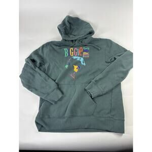 Biggie Smalls Hoodie Adult Medium Green Colorful Graphic Rap Hip Hop Street Y2K